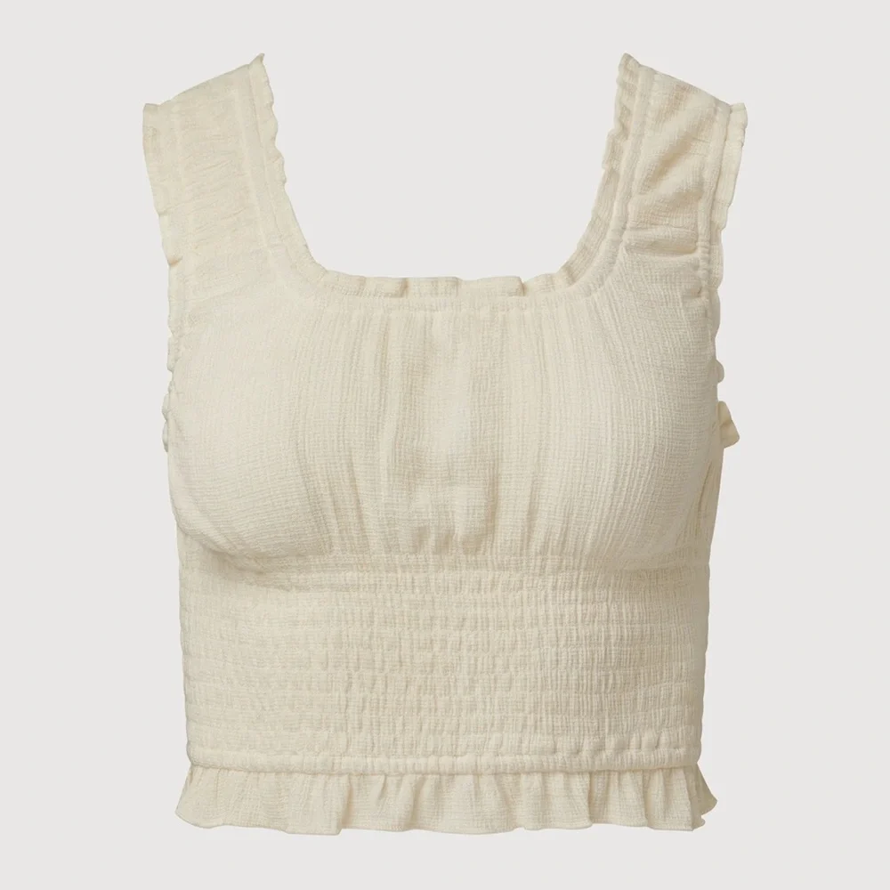 Cream Ruffled Two-Piece Set - Picture 6 of 6